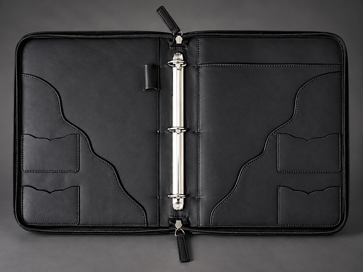 The Executive Tooled Leather Portfolio Binder
