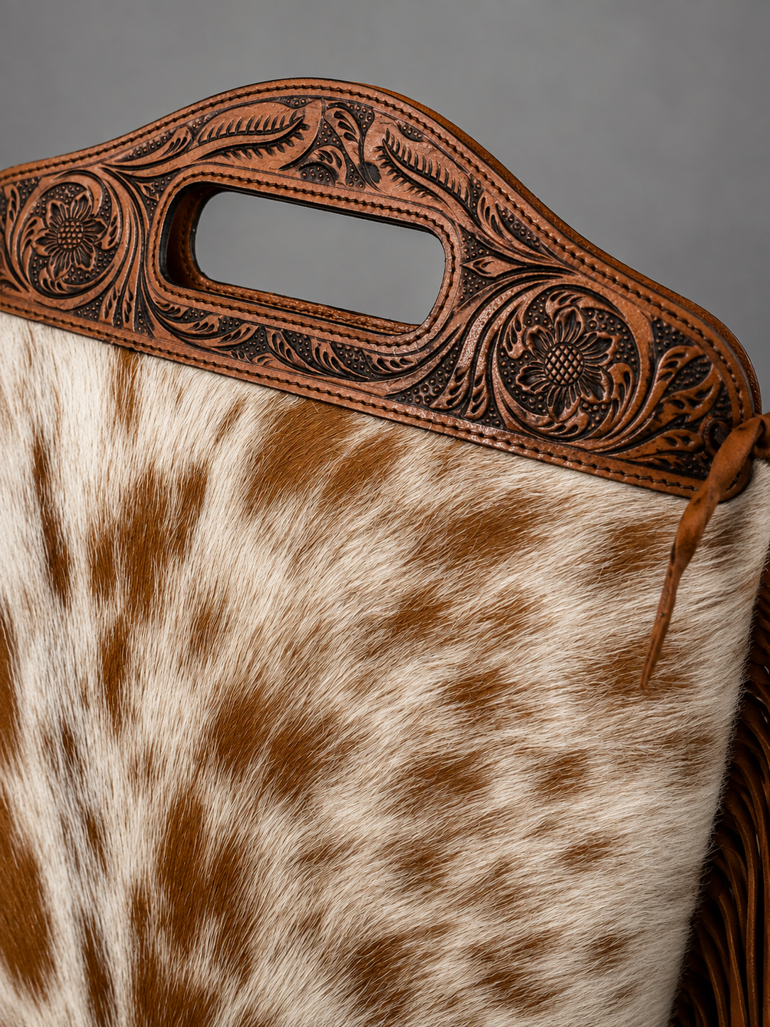 The Western Socialite Cowhide Fringe Purse