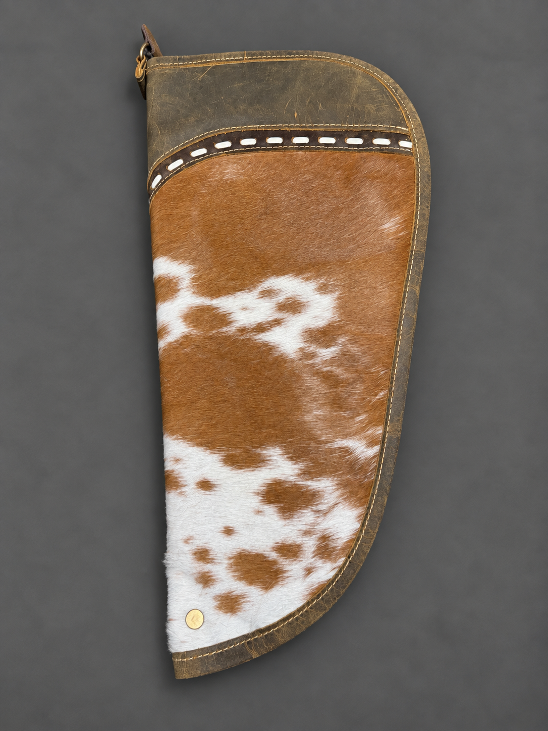 Rustic Cowhide Large Pistol Case