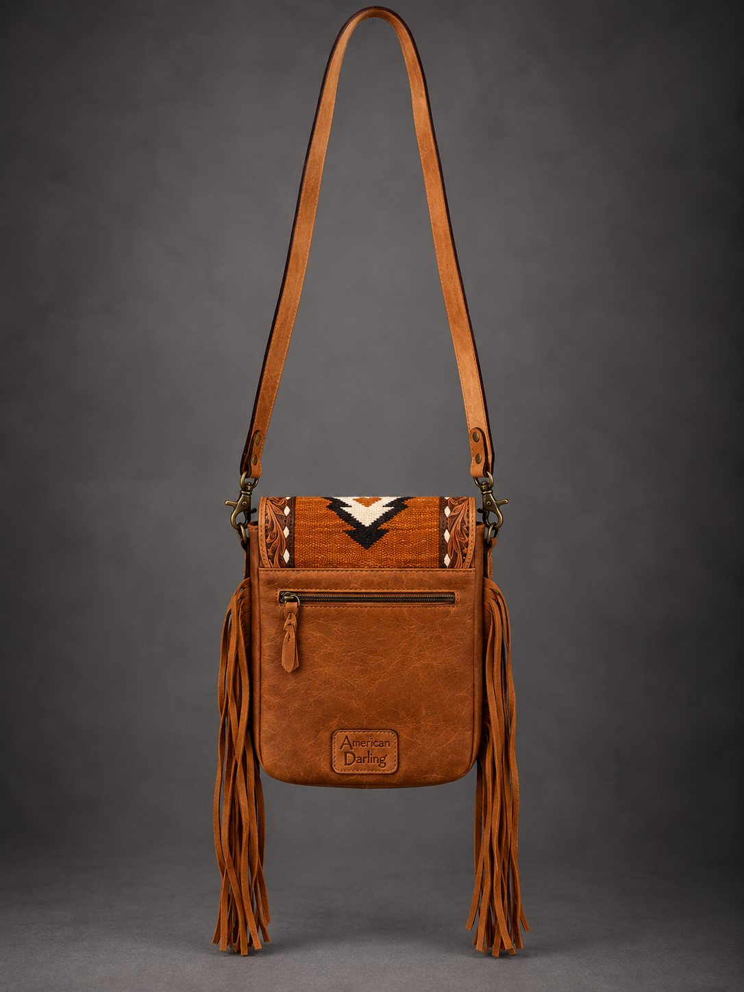 AD Copper Canyon Cowhide Fringe Crossbody