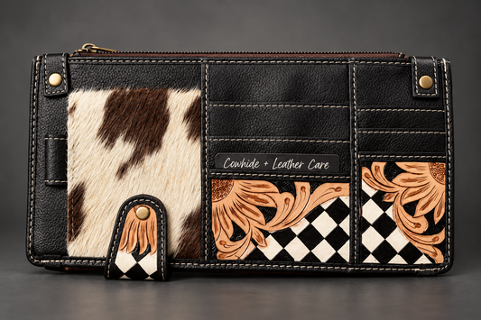 The Cowgirl Luxe Cowhide Visor Organizer