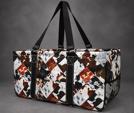 Ranch Luxe Cowhide Patchwork Western Carryall