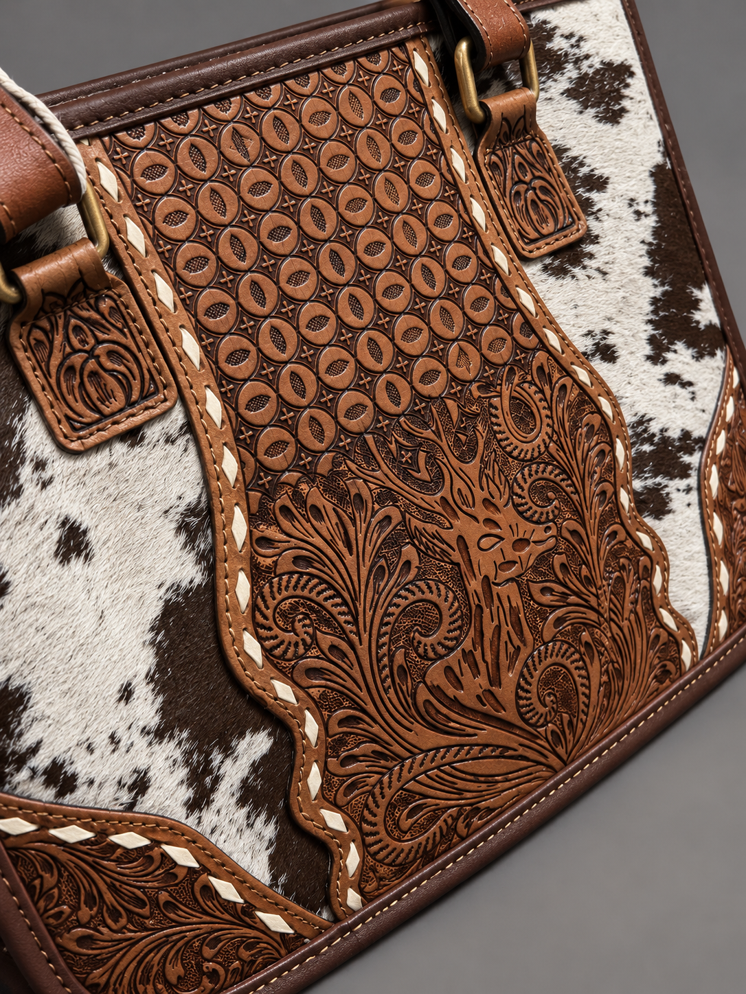 The High Plains Cowhide & Tooled Leather Tote