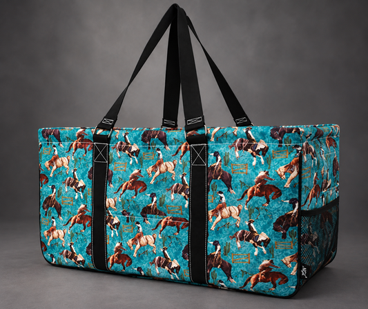Turquoise Wild Horse Western Carryall