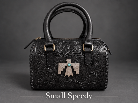 Midnight Thunderbird | Tooled Leather Small Speedy