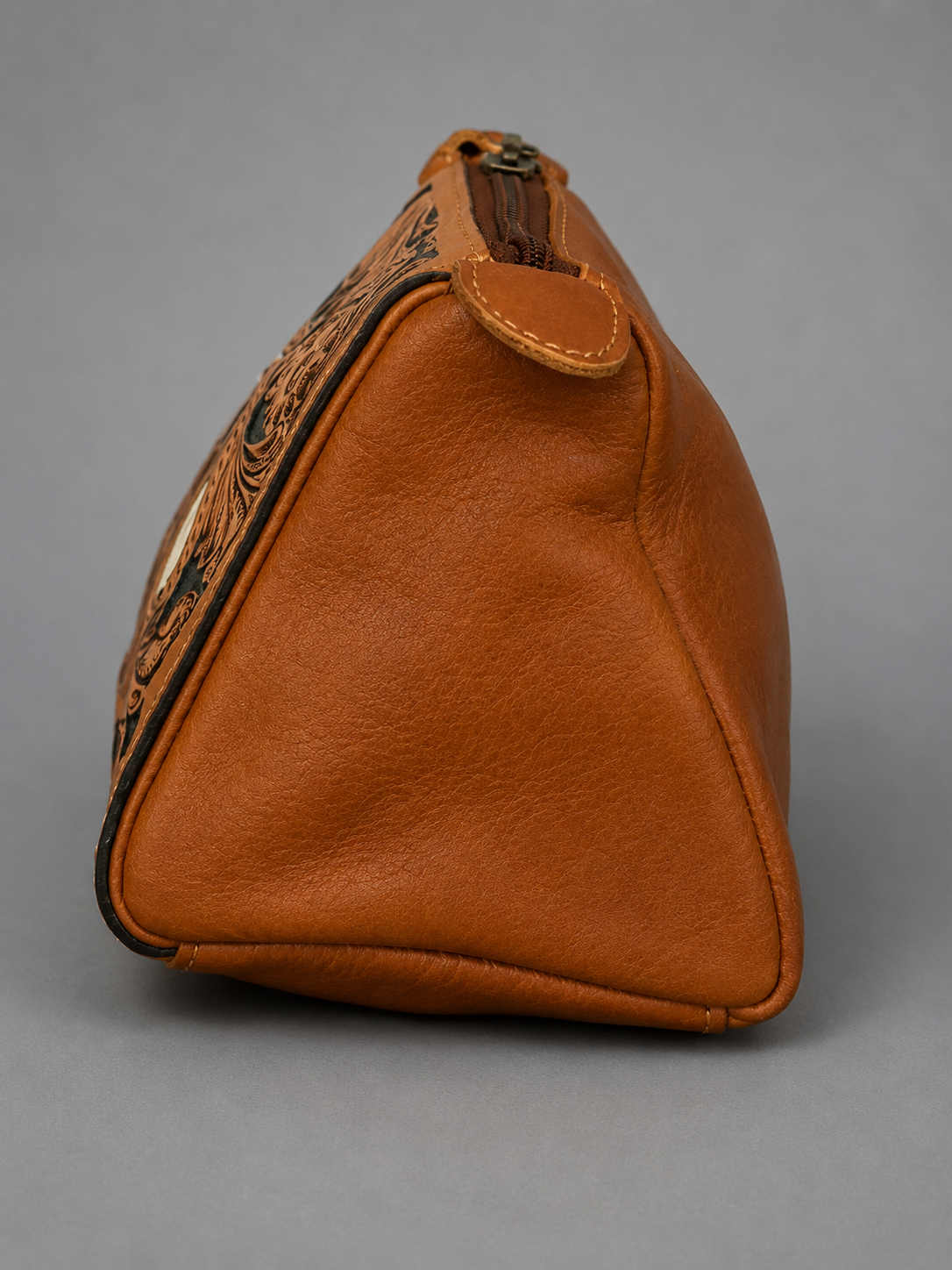 The Ranch Ready Tooled Cowhide Toiletry Bag