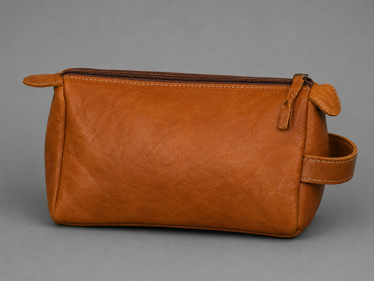 The Ranch Ready Tooled Cowhide Toiletry Bag