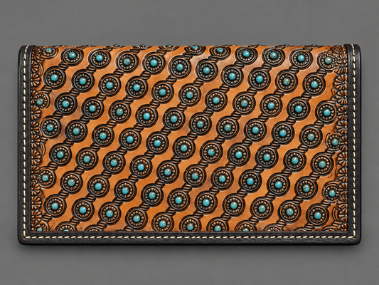 Turquoise Trail Tooled Wallet