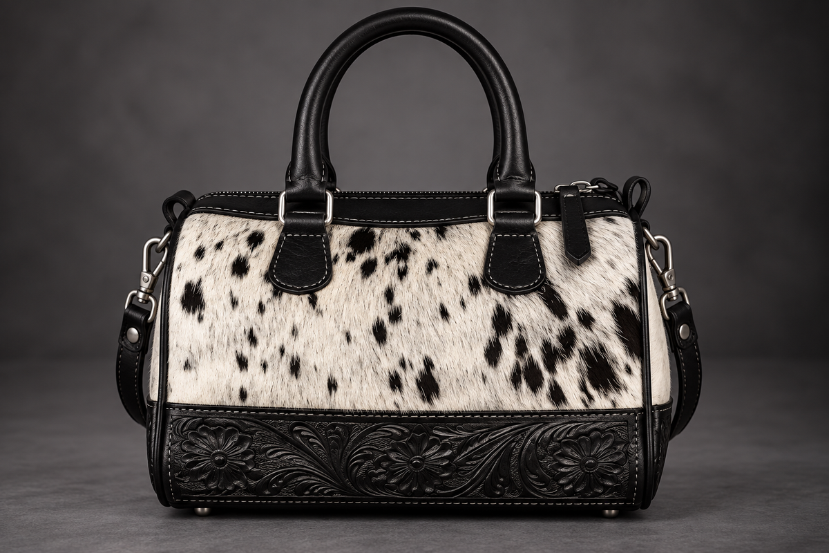 The Midnight Meadow Tooled Cowhide Handbag