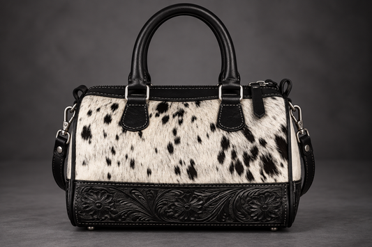 The Midnight Meadow Tooled Cowhide Handbag