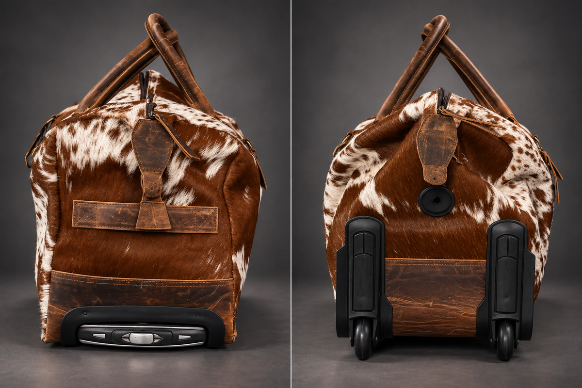 The High Roller Tooled Cowhide Weekender