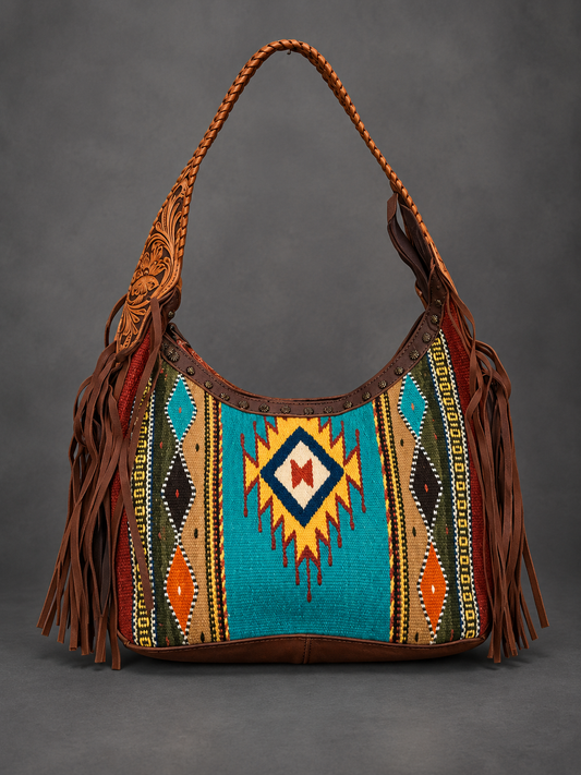 AD Turquoise Trail Concealed Carry Fringe Hobo Bag