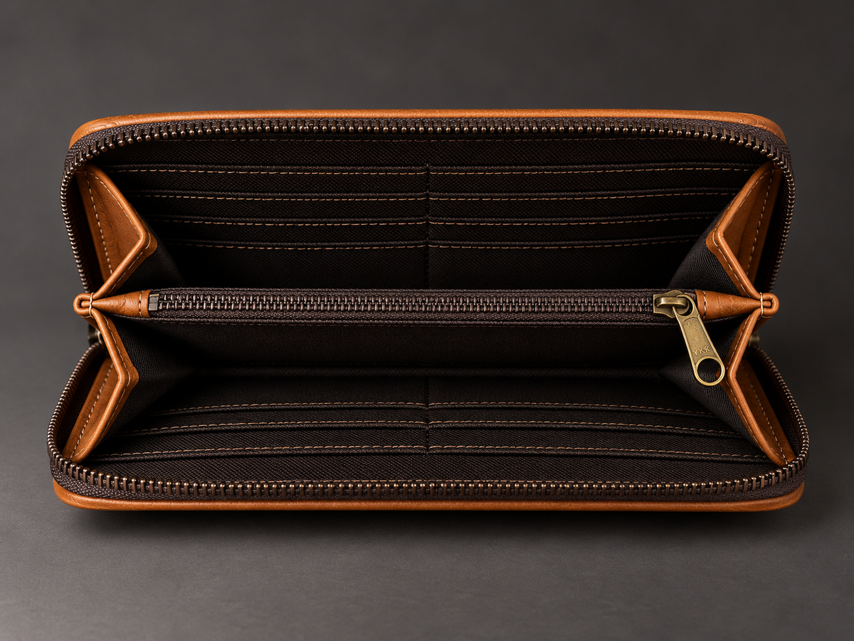 The Saddle Check Cowhide Luxe Organizer Wallet