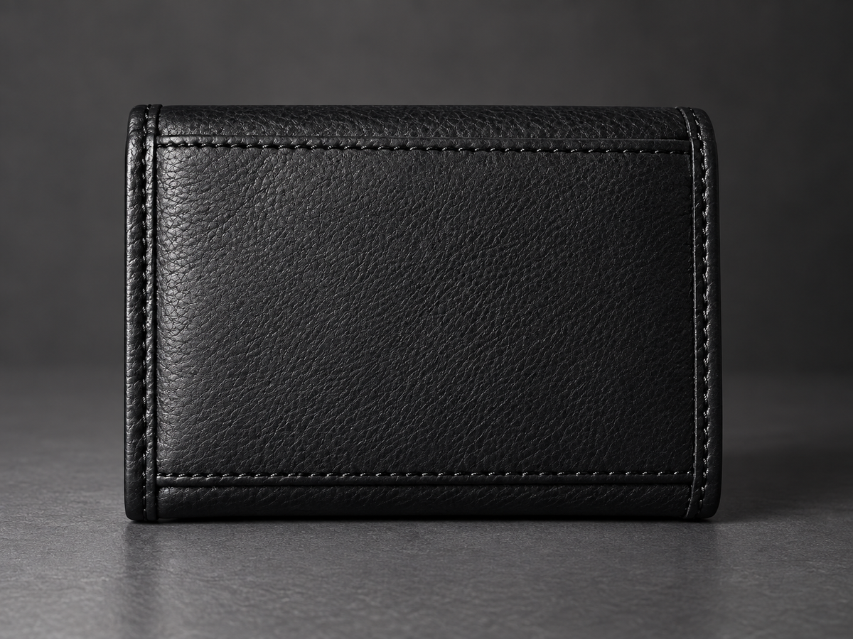 Saddle Bloom Tooled Leather & Cowhide Trifold Wallet