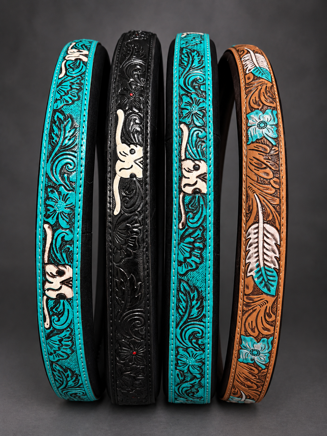 🤠 Hand-Tooled Leather Steering Wheel Covers