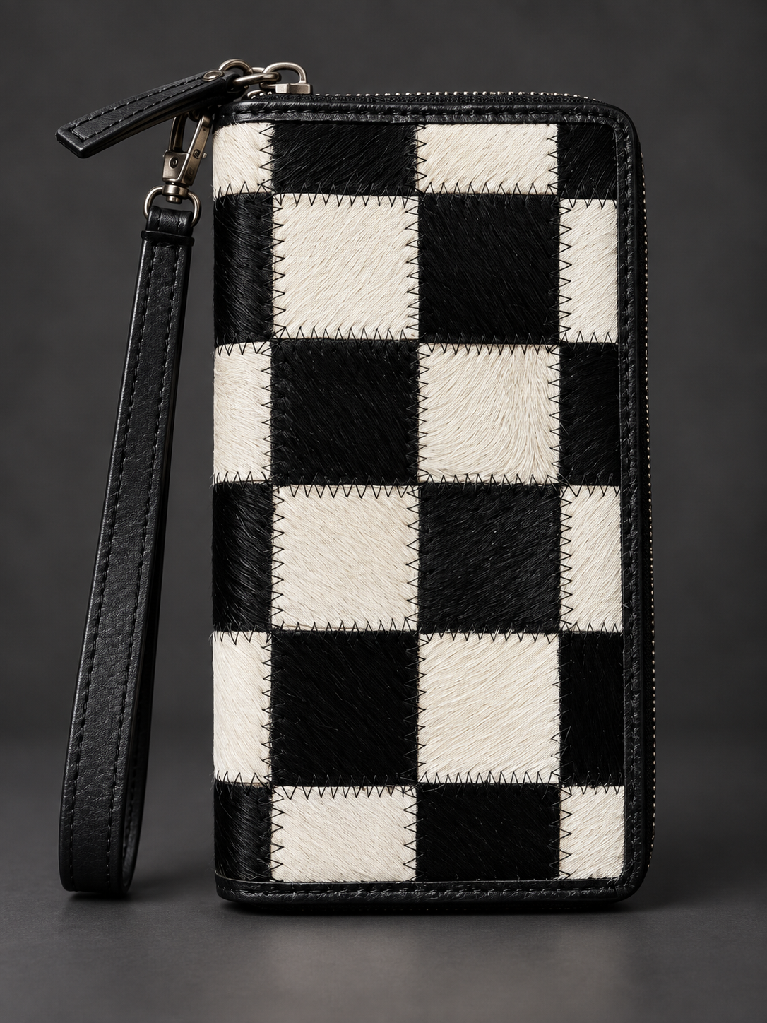 The Checkered Darling Cowhide Luxe Organizer Wallet
