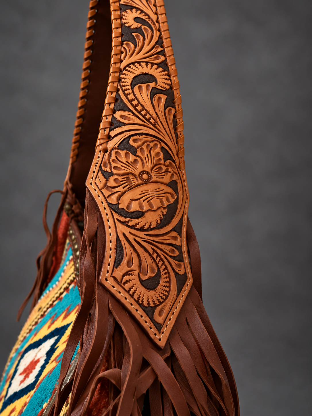 AD Turquoise Trail Concealed Carry Fringe Hobo Bag