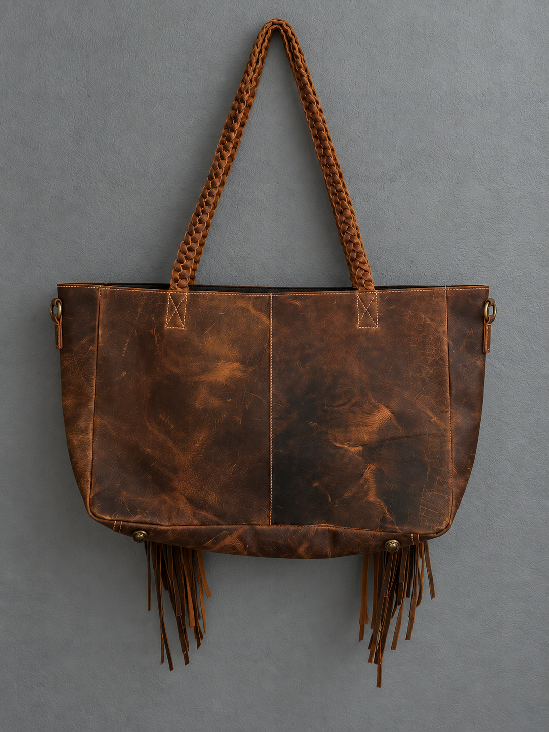 Wild Prairie Cowhide & Fringe Tote