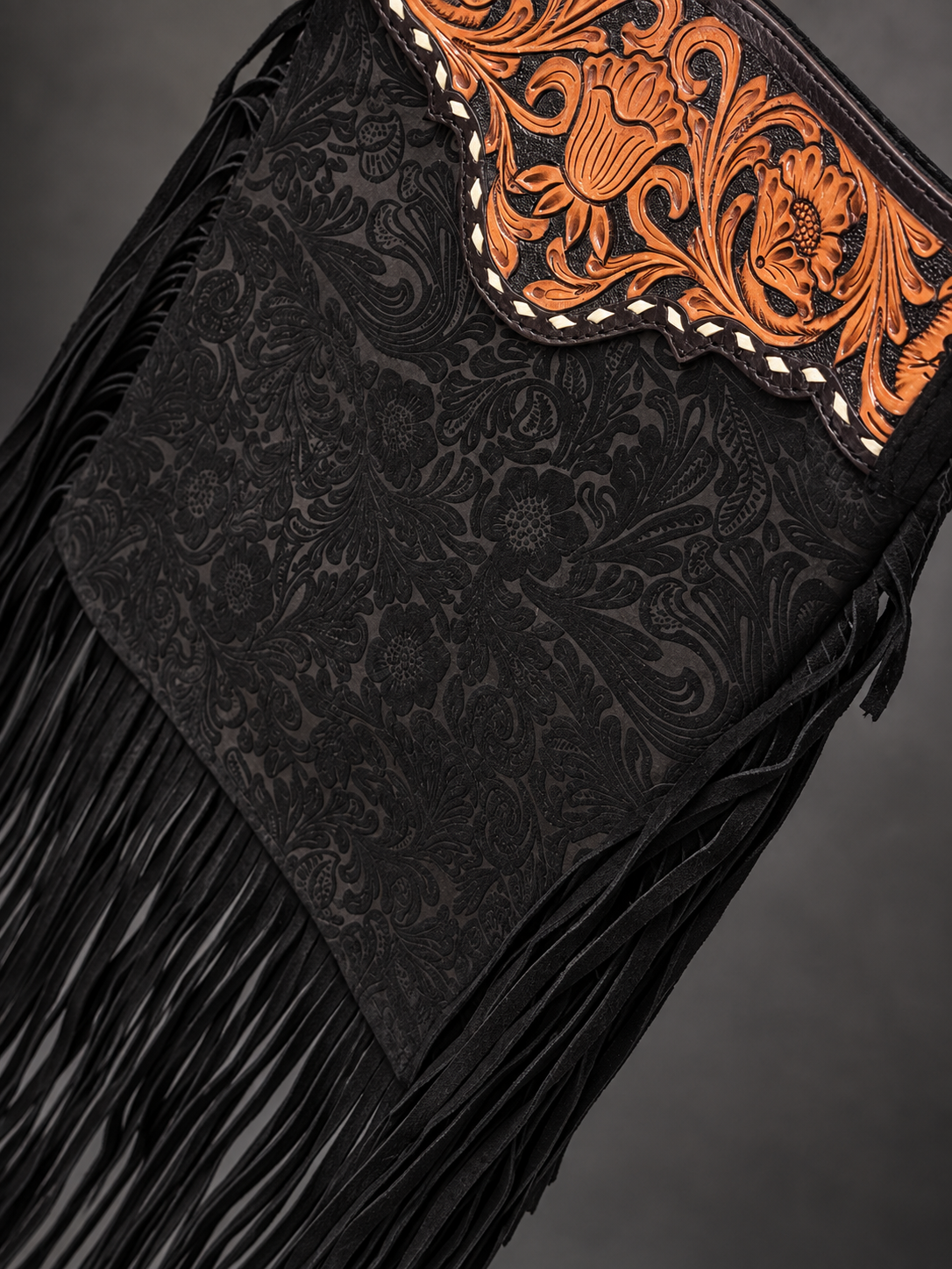 AD Midnight Rose Concealed Carry Fringe Crossbody