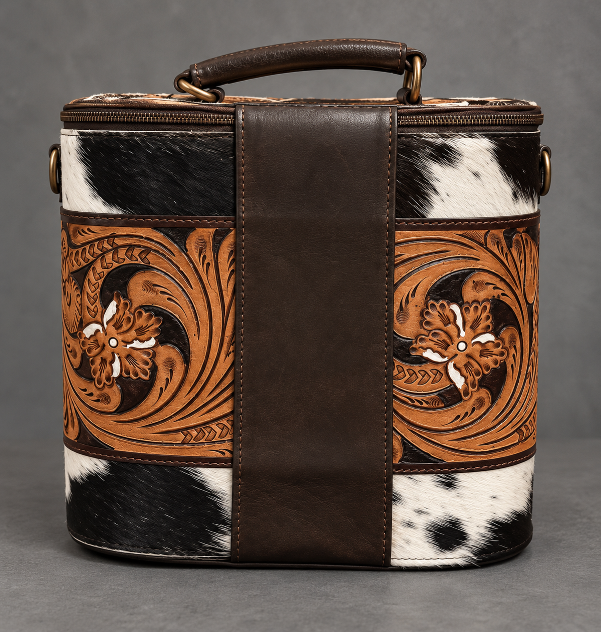 Saddle & Sage Cowhide Jewelry Train Case