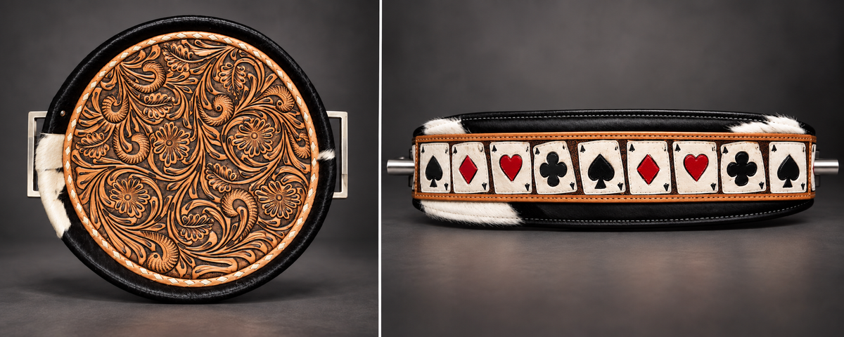 The High Stakes Tooled Leather Western Tray