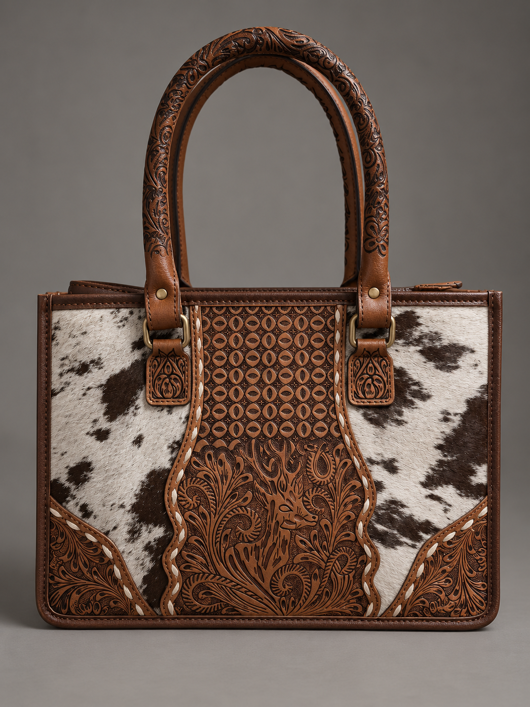 The High Plains Cowhide & Tooled Leather Tote