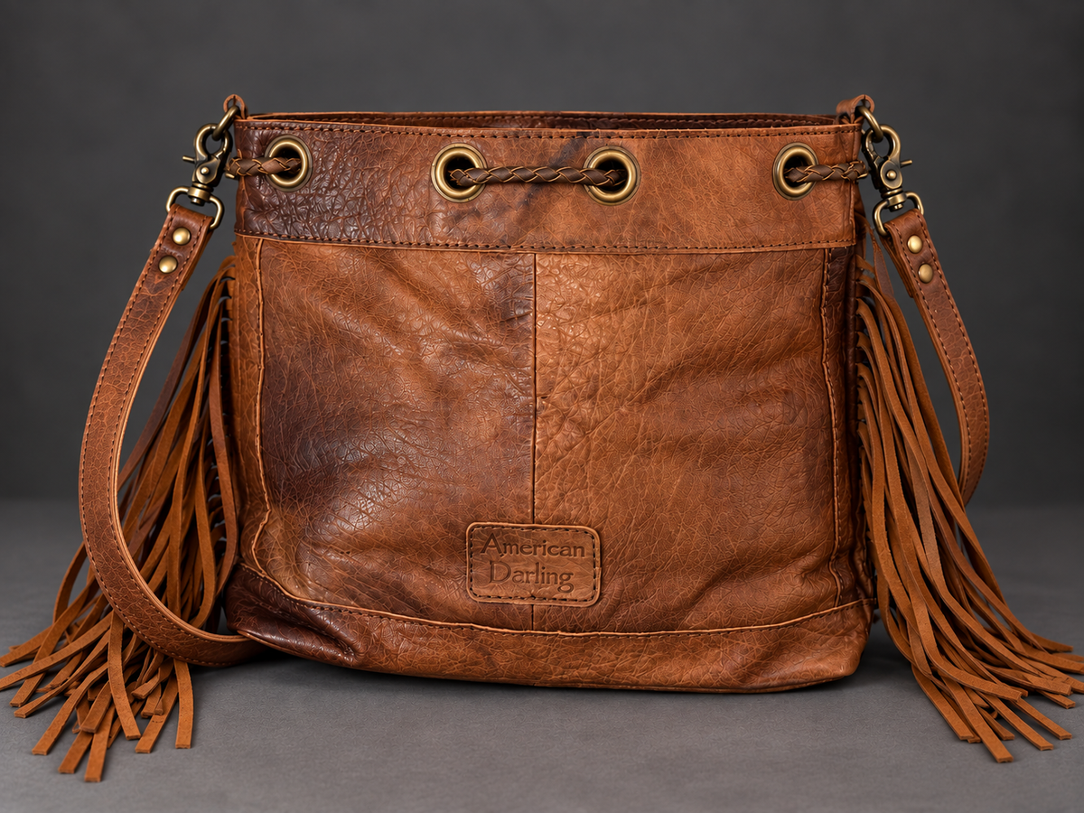 AD Turquoise Mesa Fringe Shoulder Bag