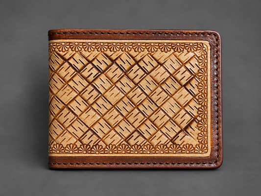 Saddle Weave Leather Wallet
