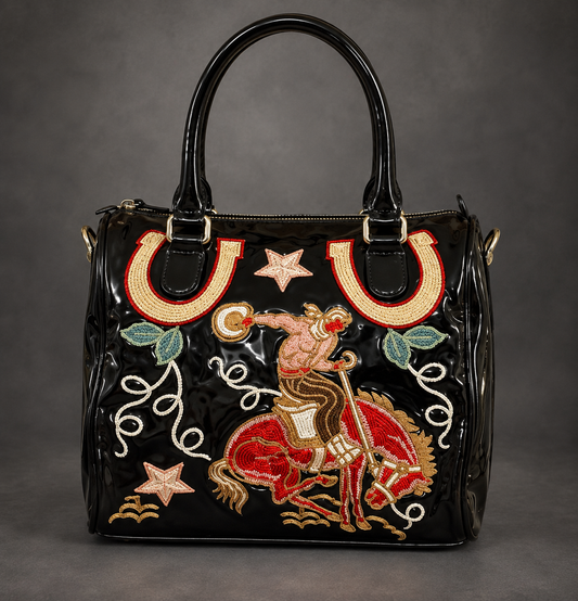 Midnight Retro Rodeo Luxe Handbag