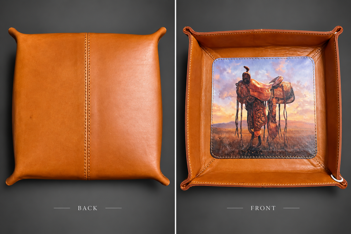 Sundown Saddle Leather Catchall Tray