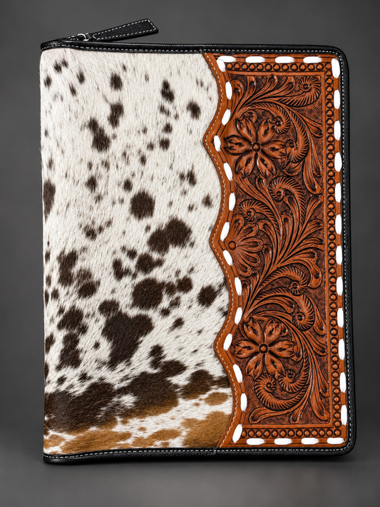 The Executive Ranch Tooled Cowhide Portfolio