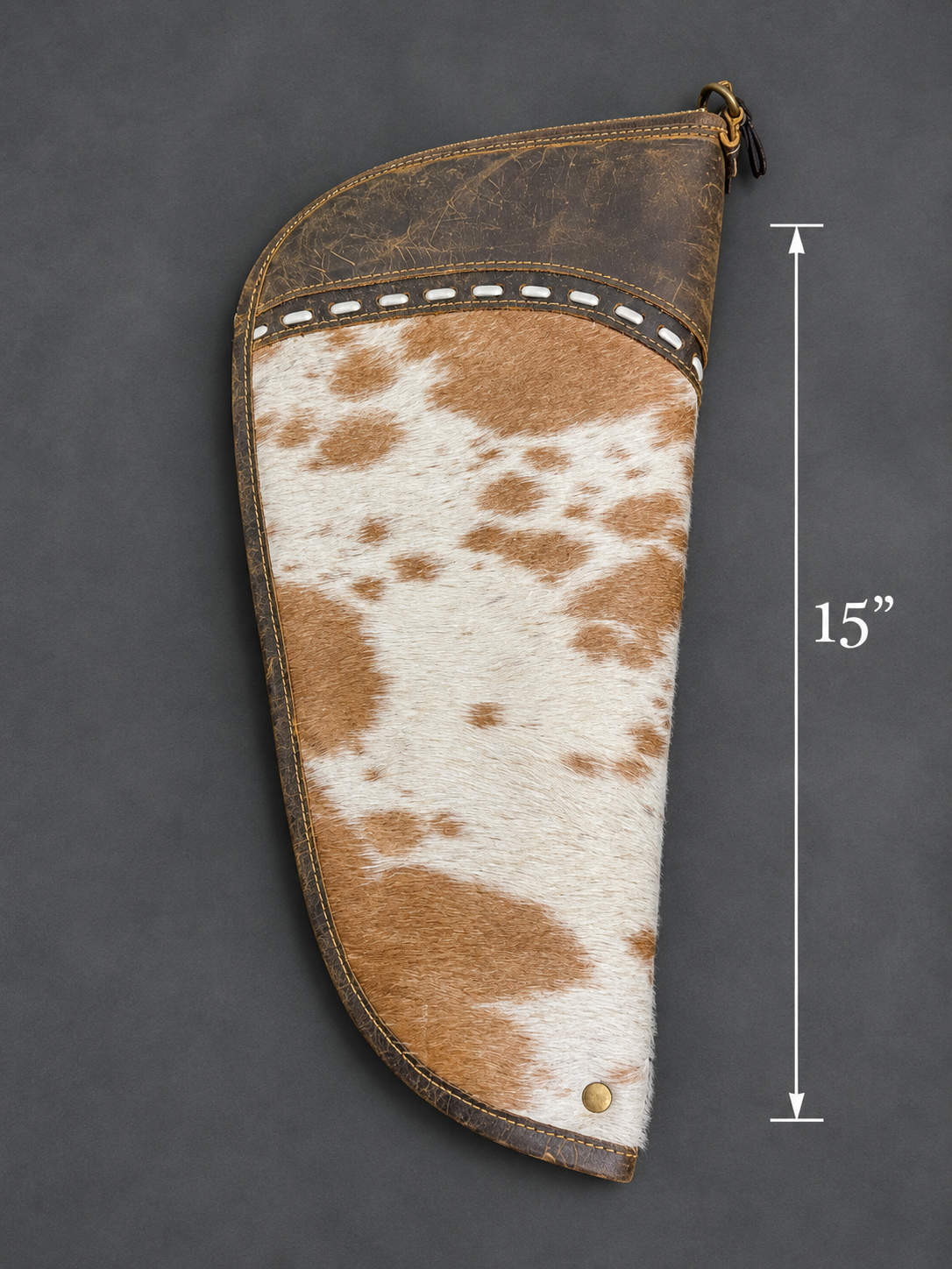 Rustic Cowhide Large Pistol Case