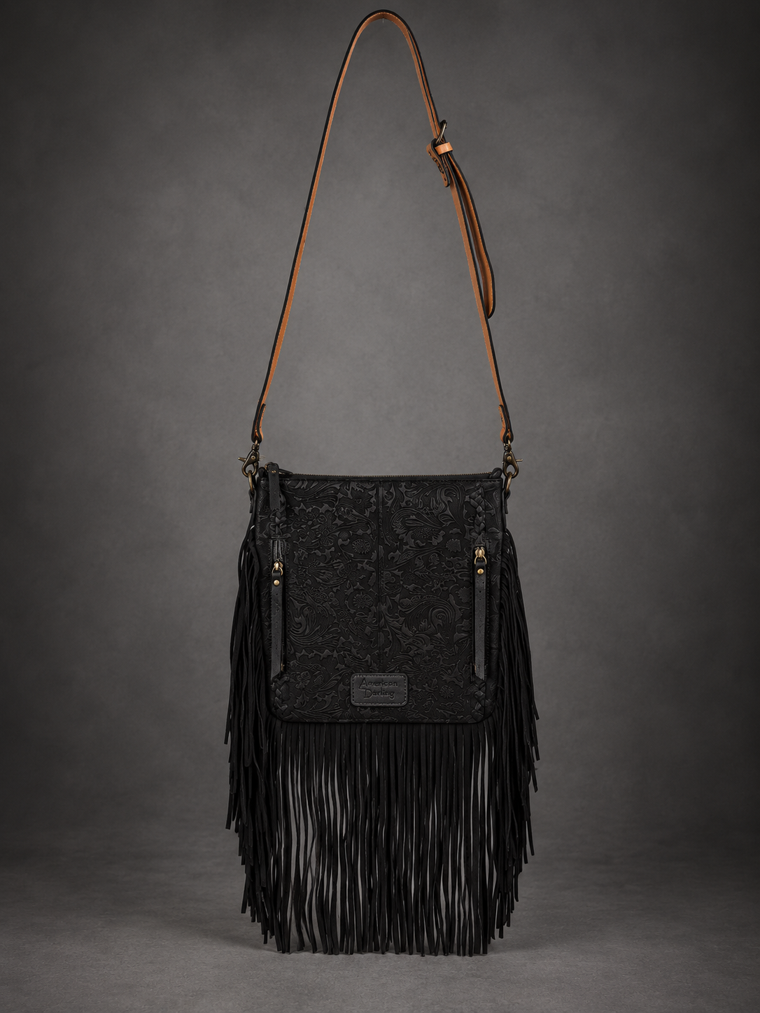AD Midnight Rose Concealed Carry Fringe Crossbody