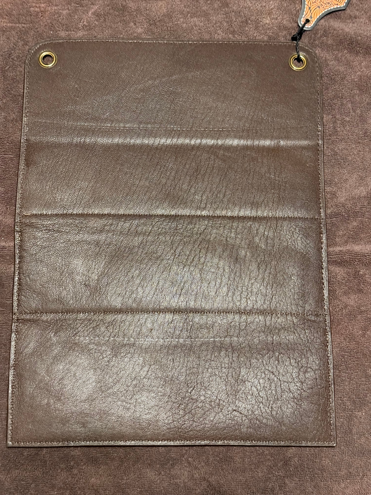 Tooled Floral Leather Wall Organizer