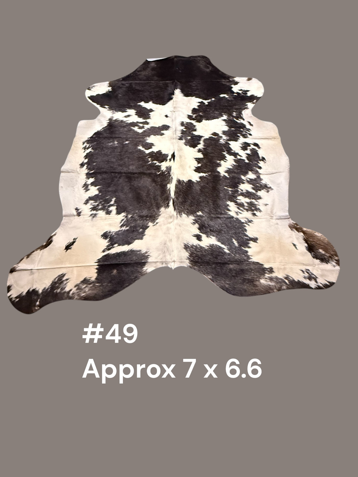 #49 Midnight Black & Ivory Cowhide Rug