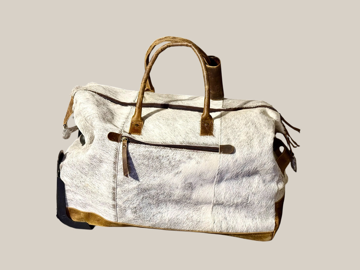 Amazing Rolling Cowhide Duffel Bag – 24” Western Travel Bag