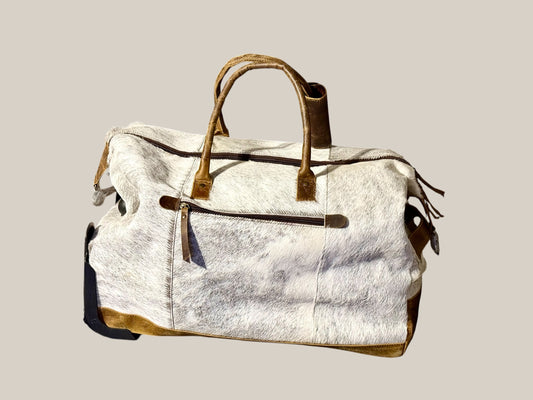 Amazing Rolling Cowhide Duffel Bag – 24” Western Travel Bag