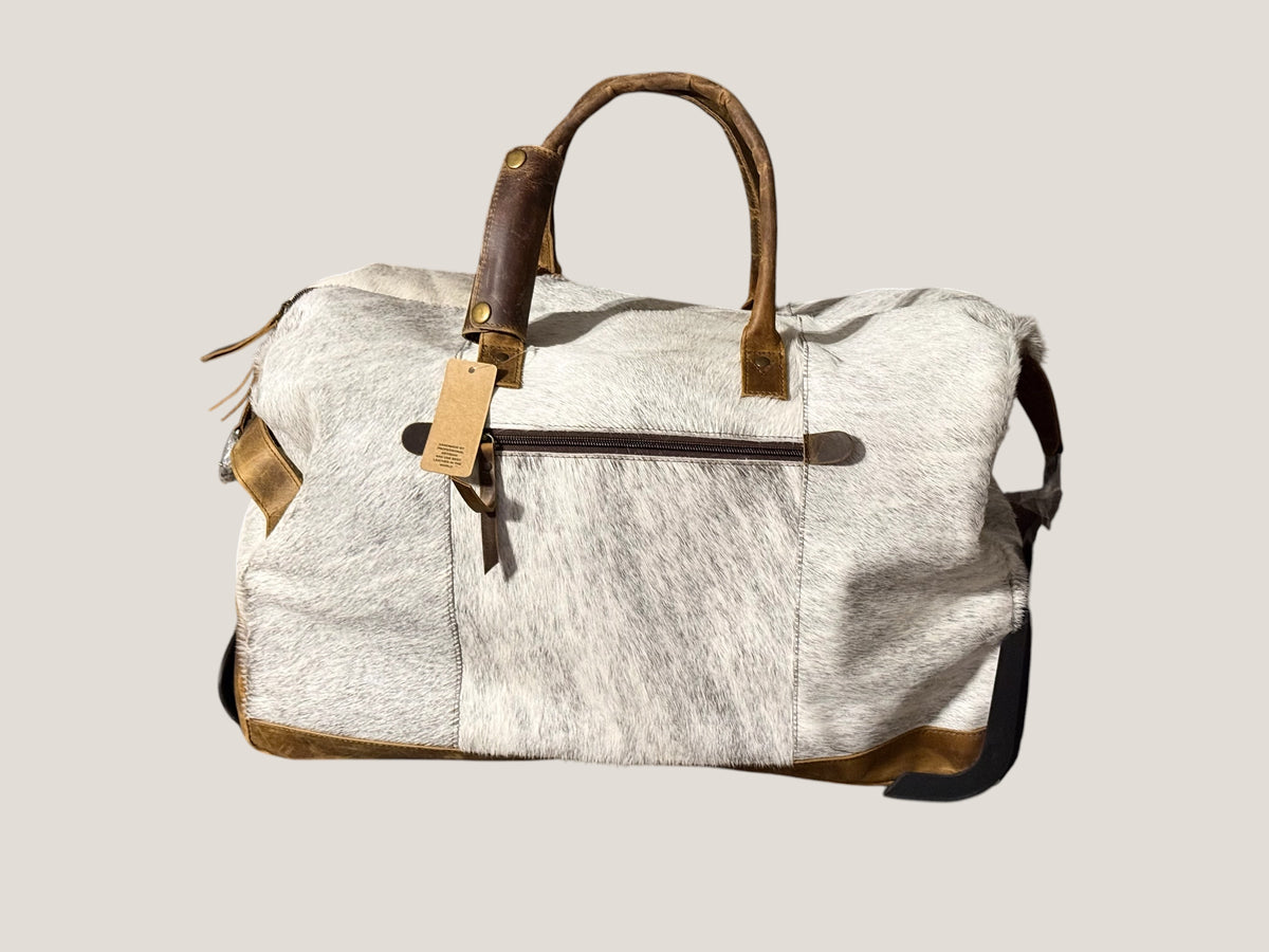 Amazing Rolling Cowhide Duffel Bag – 24” Western Travel Bag