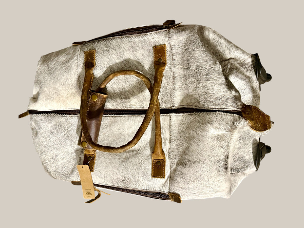 Amazing Rolling Cowhide Duffel Bag – 24” Western Travel Bag