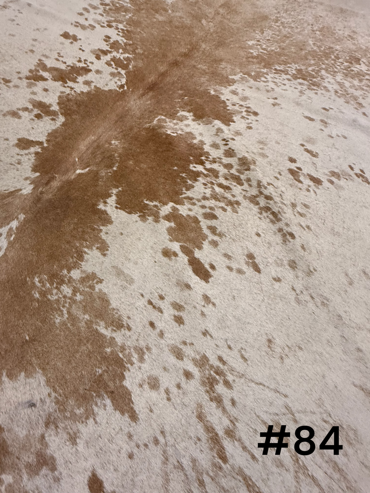 #84 Neutral Speckled Cowhide Rug – Approx. 7.5’ x 6.5’ Luxe Western Statement Hide